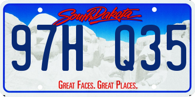 SD license plate 97HQ35