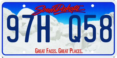 SD license plate 97HQ58
