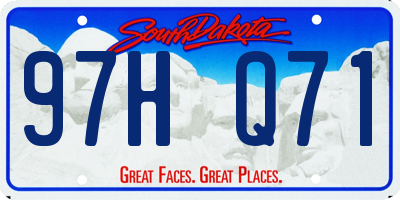 SD license plate 97HQ71