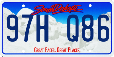 SD license plate 97HQ86