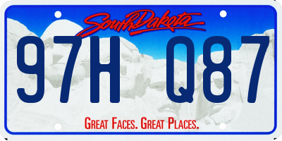 SD license plate 97HQ87