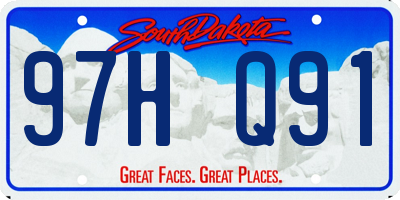 SD license plate 97HQ91