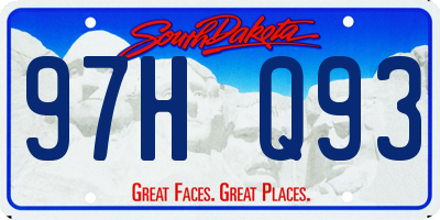 SD license plate 97HQ93