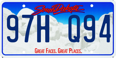 SD license plate 97HQ94