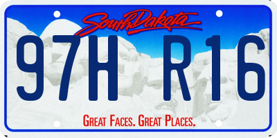 SD license plate 97HR16