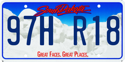 SD license plate 97HR18