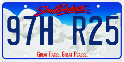 SD license plate 97HR25