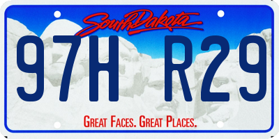 SD license plate 97HR29