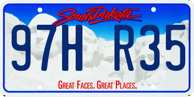 SD license plate 97HR35