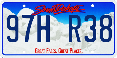 SD license plate 97HR38