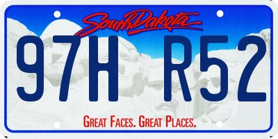 SD license plate 97HR52