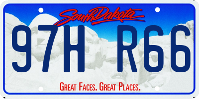 SD license plate 97HR66