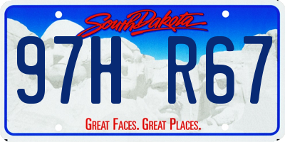 SD license plate 97HR67