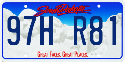 SD license plate 97HR81