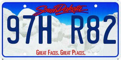 SD license plate 97HR82