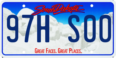 SD license plate 97HS00