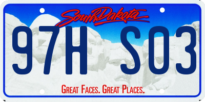SD license plate 97HS03
