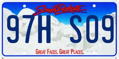 SD license plate 97HS09