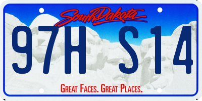 SD license plate 97HS14