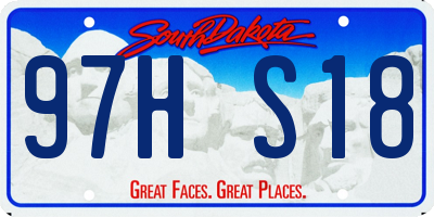 SD license plate 97HS18