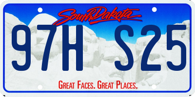 SD license plate 97HS25