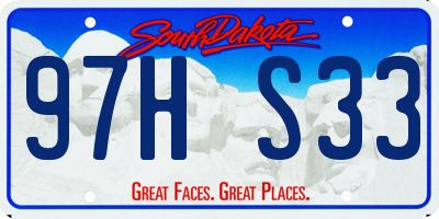 SD license plate 97HS33