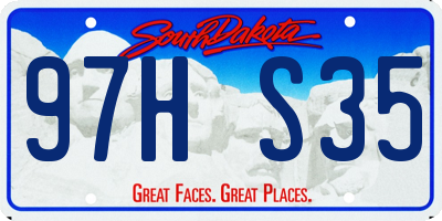 SD license plate 97HS35