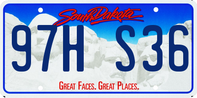 SD license plate 97HS36