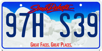 SD license plate 97HS39