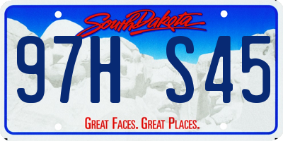 SD license plate 97HS45