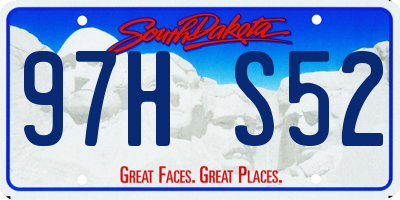 SD license plate 97HS52
