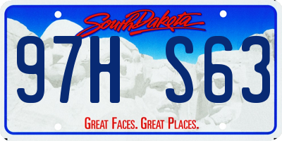 SD license plate 97HS63