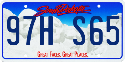 SD license plate 97HS65