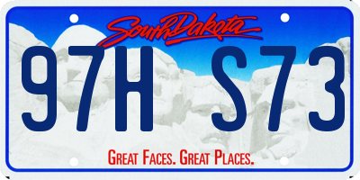 SD license plate 97HS73