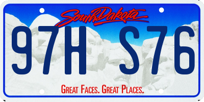 SD license plate 97HS76