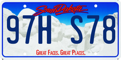 SD license plate 97HS78