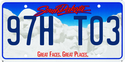 SD license plate 97HT03