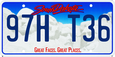 SD license plate 97HT36