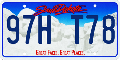 SD license plate 97HT78