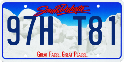 SD license plate 97HT81