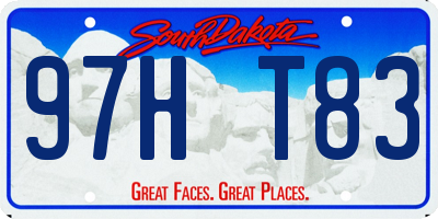 SD license plate 97HT83
