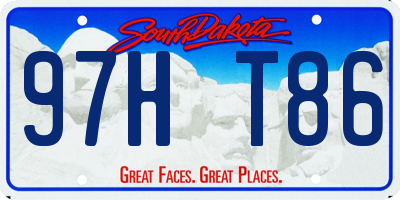 SD license plate 97HT86