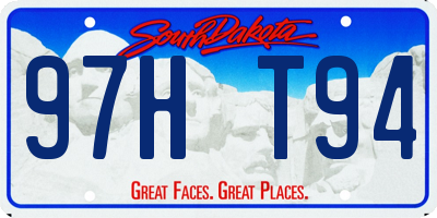 SD license plate 97HT94