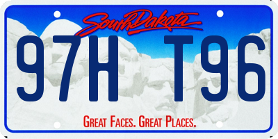 SD license plate 97HT96