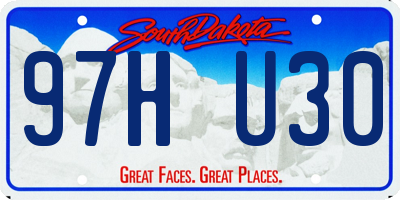 SD license plate 97HU30