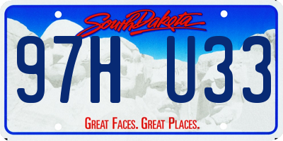 SD license plate 97HU33