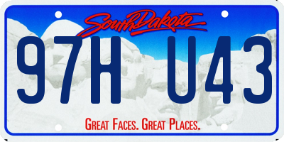 SD license plate 97HU43