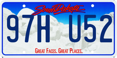 SD license plate 97HU52