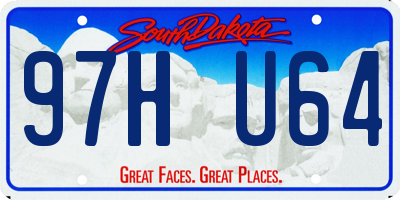 SD license plate 97HU64