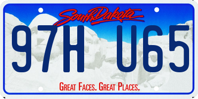 SD license plate 97HU65